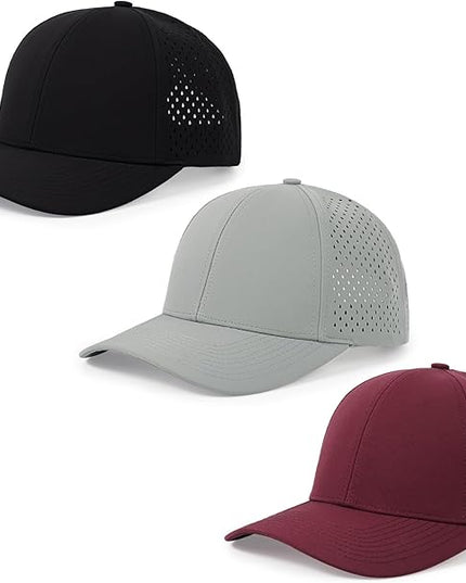 kozinu Quick Dry Baseball Cap Curved Brim Snapback Hat Laser Cut Mesh Ball Cap Golf Ball Cap for Men Women