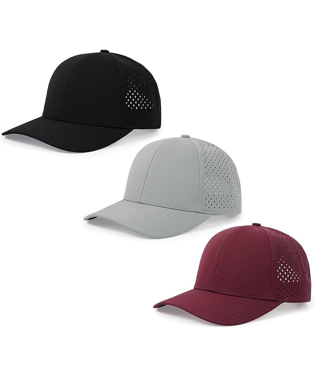 kozinu Quick Dry Baseball Cap Curved Brim Snapback Hat Laser Cut Mesh Ball Cap Golf Ball Cap for Men Women