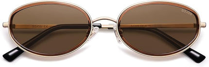 SOJOS Trendy Oval Polarized Sunglasses for Women Men, 80s 90s Chic Retro Vintage Sunnies SJ1248