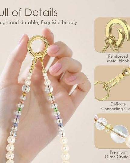 SURPHY Phone Charm, Phone Charms Strap with Tether Tab & Premium Metal Buckle, Cellphone Wrist Strap Chain