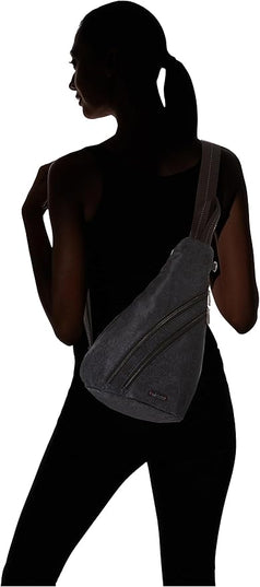 Sakroots On The Go Sling Bag for Women in Eco-Twill, Large Convertible Crossbody Backpack With Main Zipper Closer, Made From Recycled Materials - Black Spirit Desert 2
