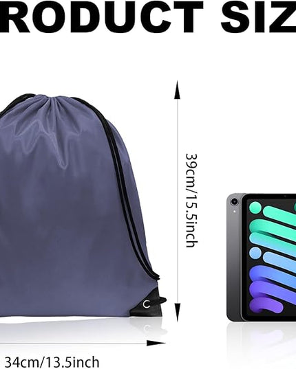 GoodtoU Drawstring Bags, Nylon Backpacks - Drawstring Gym Bags for Sport, Traveling, Team (Grey, 128Pcs)