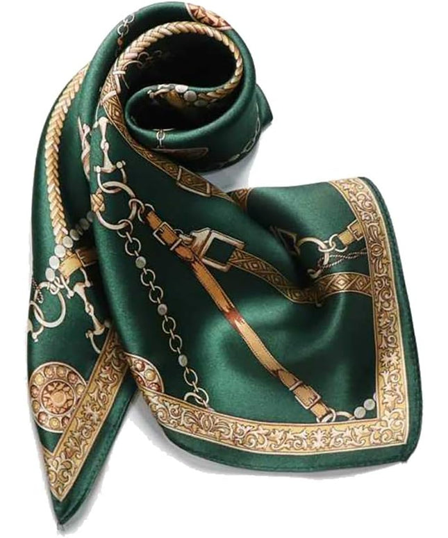ANDANTINO 100% Mulberry Silk Scarf -21” Lightweight Square Neckerchief – Breathable Digital Printed Scarves with Gift Packed