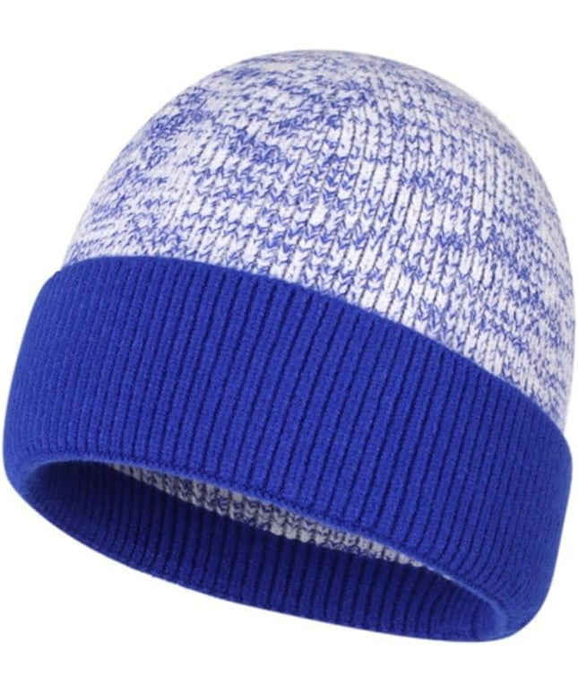Stylish Wool Knit Short Cuff Fisherman Beanie for Men and Women Patchwork Color Unisex Cap Warm Winter Christmas Hat
