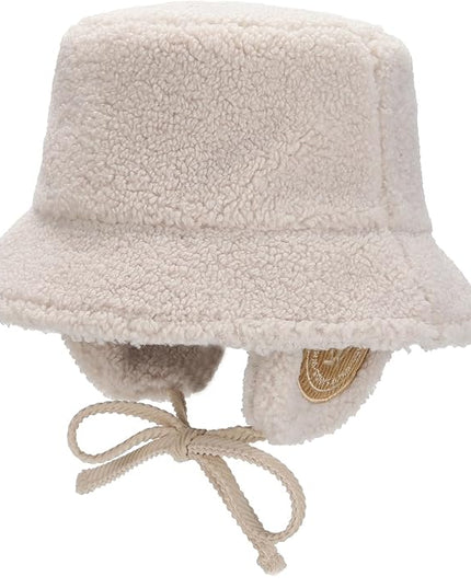 New SKADI Fleece Earmuff Bucket Hat for Winter Warm Ear Protection | Soft Cozy Fleece Bucket Hat for Women & Men