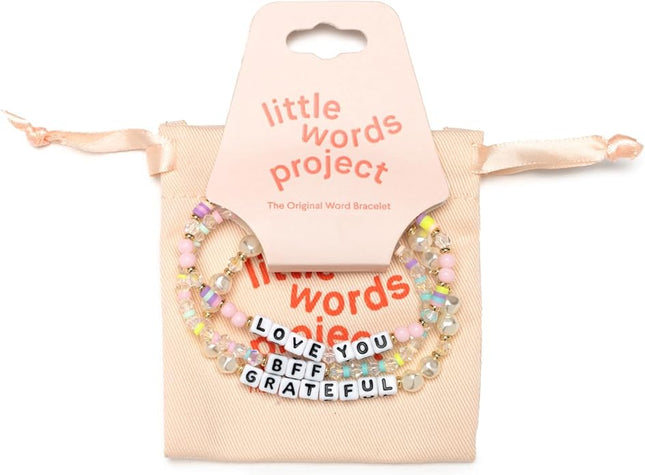 Little Words Project Mother's Day Gifts, The Original Word Bracelet, Made with Colorful Beads and Plated Brass Hardware, Handcrafted Design & Positive Message