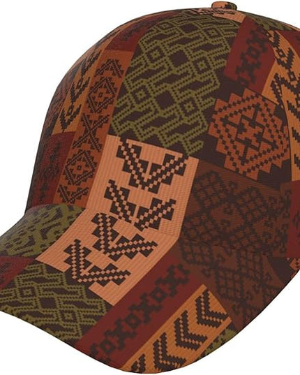 African Ethnic Tribal Style Baseball Cap for Men Women, Fashion Adjustable African Hat Casual Trucker Hats Sun Caps