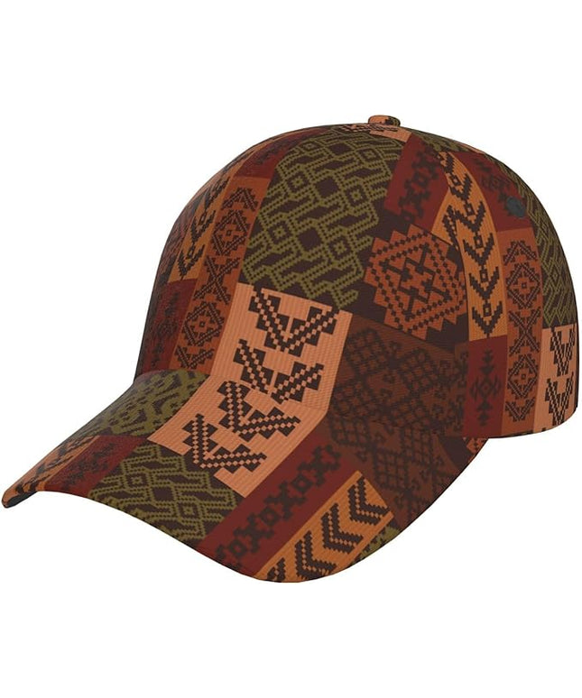 African Ethnic Tribal Style Baseball Cap for Men Women, Fashion Adjustable African Hat Casual Trucker Hats Sun Caps