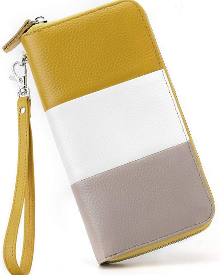 Moflycom Womens Wallet RFID Blocking Genuine Leather Multi Credit Card Large Capacity Zip Around Clutch Travel Purse Wristlet