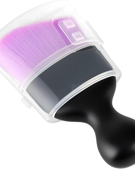 Car Detailing Brush, Soft Bristle Cleaning Brush, Scratch-Free Auto Duster Tool for Dashboard, Air Vents, Leather & Interior Cleaning (Black&Purple&Rose with Cap)