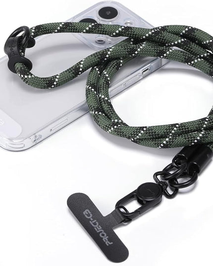 project-cb Phone Lanyard×1,Phone Tether Tab×2, Crossbody Cell Phone Lanyard,Rope Lanyard,Universal Adjustable Phone Strap(Green)