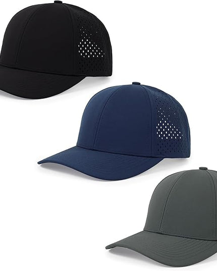 kozinu Quick Dry Baseball Cap Curved Brim Snapback Hat Laser Cut Mesh Ball Cap Golf Ball Cap for Men Women