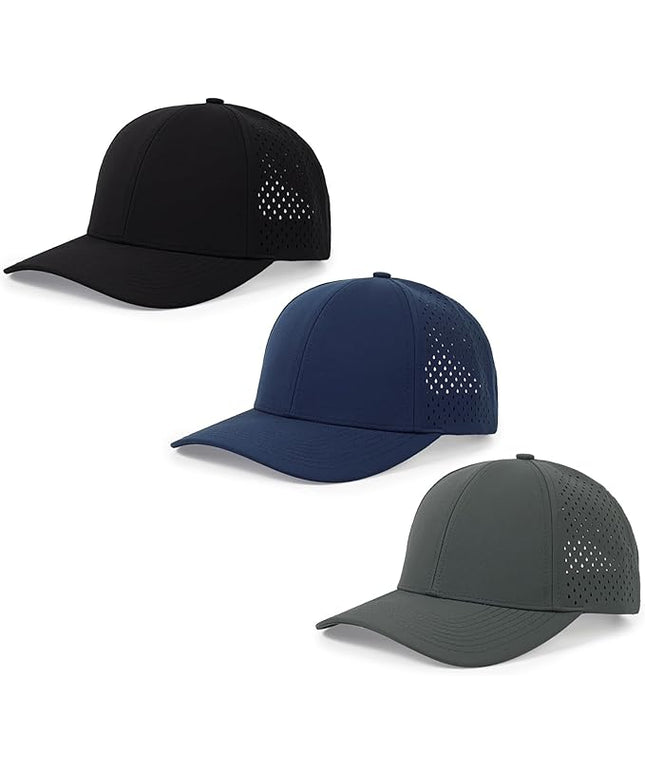 kozinu Quick Dry Baseball Cap Curved Brim Snapback Hat Laser Cut Mesh Ball Cap Golf Ball Cap for Men Women