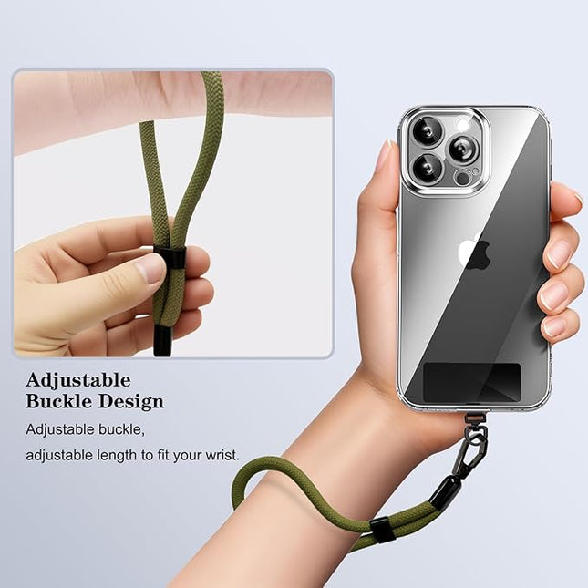 Phone Lanyard, 2 Pack Adjustable Cell Phone Lanyard Hand Phone Wrist Strap with Tether Tabs for Smartphones