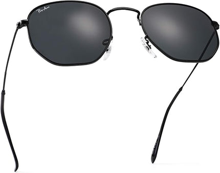Pro Acme Small Square Sunglasses for Women Men 100% Real Glass Lens Hexagonal Frame