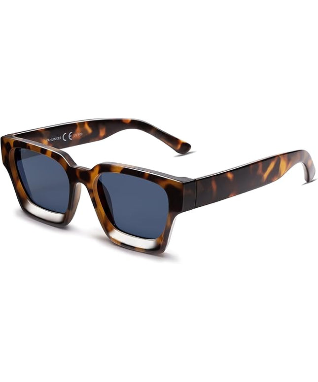 VANLINKER Thick Square Sunglasses for Men Women Retro Chunky Rectangle Shades UV400 Protection VL9731