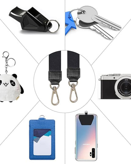 SHANSHUI Phone Lanyard, Neck Strap and Wrist Tether Key Chain Holder Universal for Phone Case Anchor Fit All Smartphones - Black