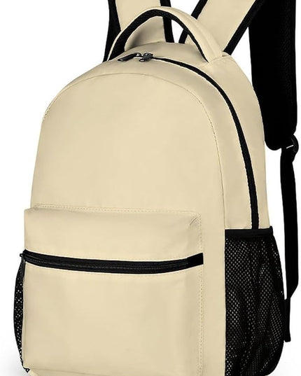 Fashion Champagne Gold Backpack Lightweight Large Capacity Laptop Daybag for Travel Work