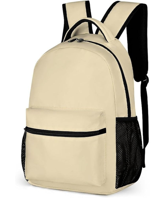 Fashion Champagne Gold Backpack Lightweight Large Capacity Laptop Daybag for Travel Work