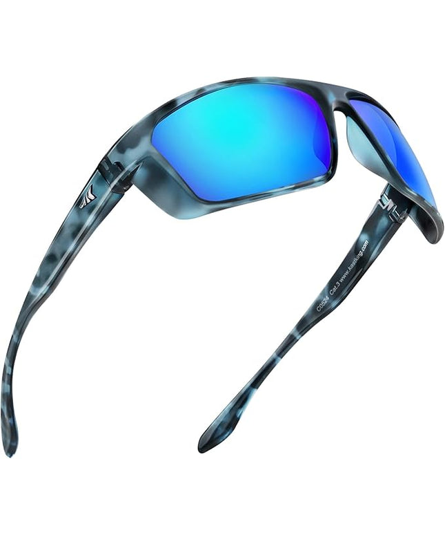 KastKing Huzzah Polarized Sport Sunglasses for Men and Women, Ideal for Driving Fishing Cycling and Running,UV Protection