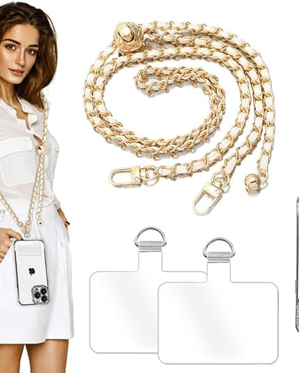 2Pcs Phone Crossbody Lanyard and Wrist Strap, Universal Cell Phone Lanyard Strap with 2Tether Tab