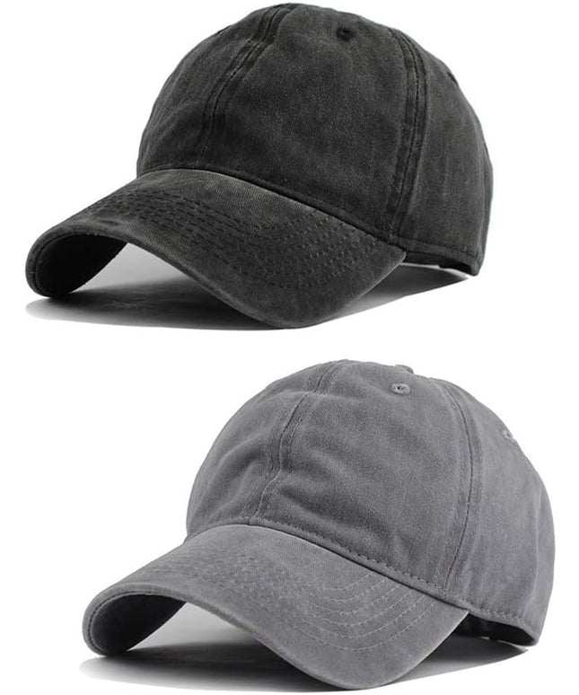 HH HOFNEN Men Women Washed Distressed Twill Cotton Baseball Cap Vintage Adjustable Dad Hat