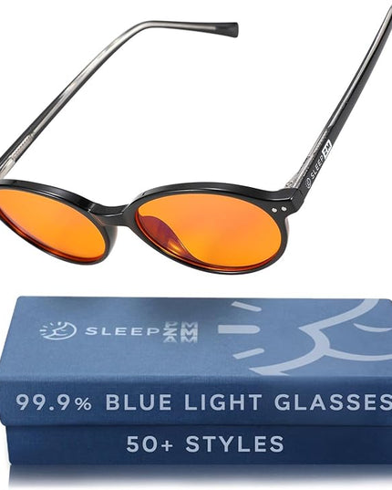 100% Blue Light Blocking Glasses - Women + Men - Better Sleep - Anti Eye Strain Protection - Computer Screens Gaming