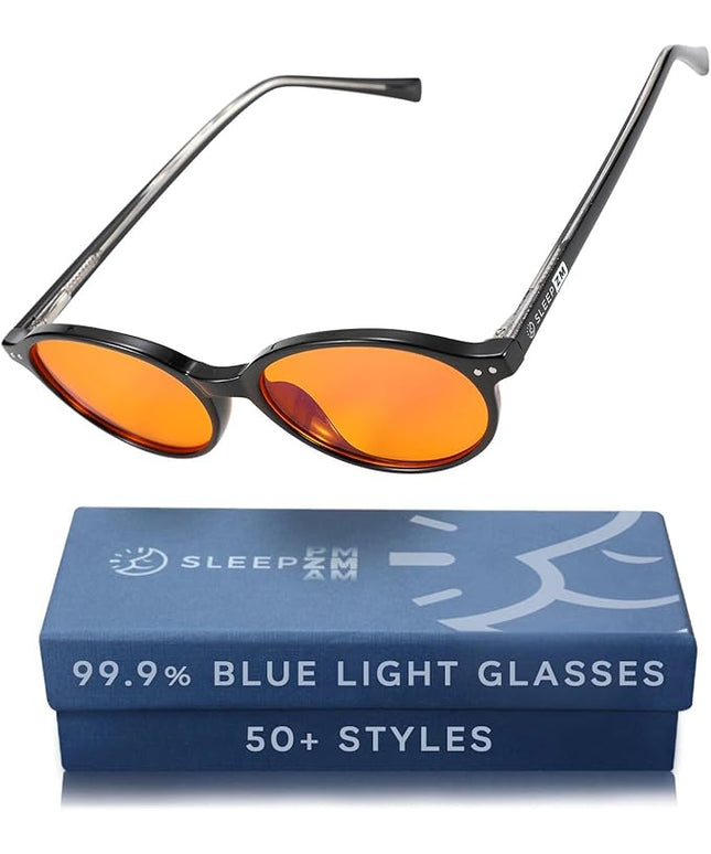 100% Blue Light Blocking Glasses - Women + Men - Better Sleep - Anti Eye Strain Protection - Computer Screens Gaming