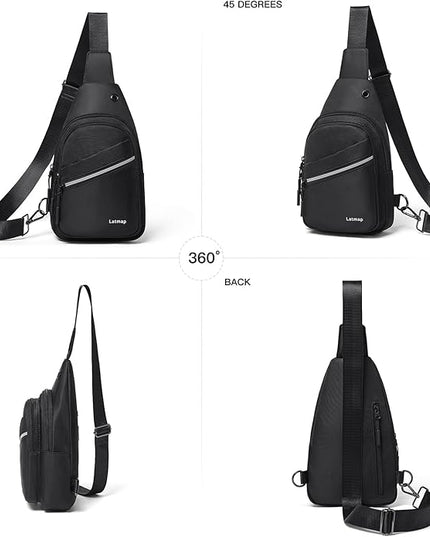Sling Bag For Women Faux Leather Small Casual Daypack Backpack Fanny Pack Crossbody Chest Bags Purse
