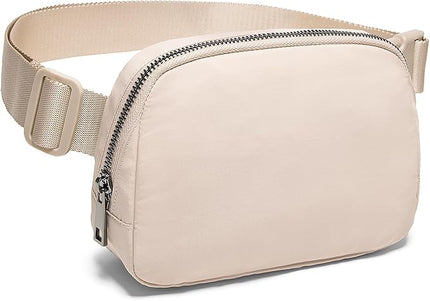 Belt Bag for Women Fanny Pack Crossbody Bags for Women Fashion Waist Packs with Adjustable Strap Gifts for Teen Girls Women Men (Beige)