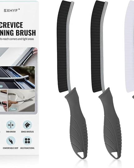 SXhyf Crevice Cleaning Brush - Grout Scrub Brush, House Cleaning Supplies, Gap Cleaning Tools, Home Essentials, Gifts for Women Men, Hard Bristle Crevice Cleaner Brush for Household Use, Bathroom