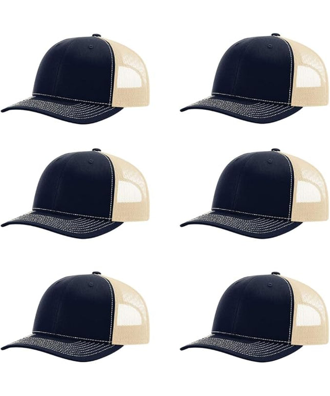 Richardson 112 Classic Six-Panel Adjustable Snapback Trucker Cap | Bulk Packs Available