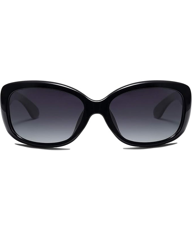 SOJOS Vintage Square Sunglasses for Women Polarized UV Protection Havana Frame SJ2111