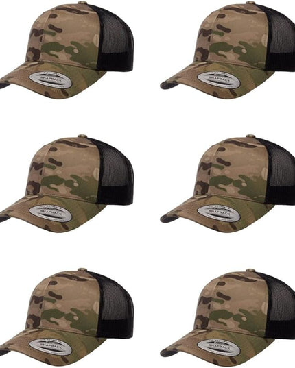Yupoong Classic Premium Mesh 6 Panel Retro Trucker Cap | Mid Profile Snapback | OSFA | Bulk Pack Available