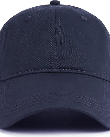 Zylioo XL XXL Oversize Baseball Cap, 100% Cotton Adjustable Dad Hat for Big Heads 23.5"-25.5", Soft Crown Large Size Cap