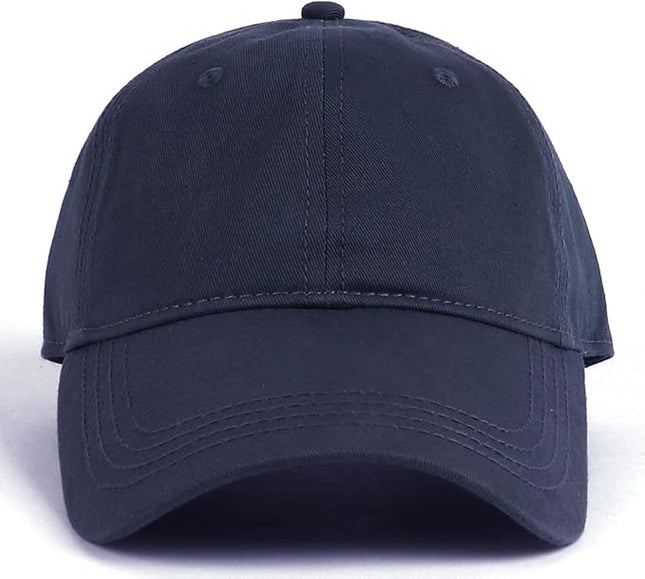 Zylioo XL XXL Oversize Baseball Cap, 100% Cotton Adjustable Dad Hat for Big Heads 23.5"-25.5", Soft Crown Large Size Cap