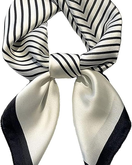 kcctoo 27.5" Mulberry Silk Feeling Head Scarf Women's Fashion Square Neck Satin Scarfs for Bag Hair Scarves Gift