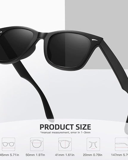MEETSUN Polarized Sunglasses for Women Men Classic Retro Square Frame Driving Sun Glasses UV Protection