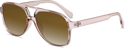 YDAOWKN Retro Aviator Sunglasses for Women Mens Large Frame Classic Vintage 70s Sun Glasses Aviators