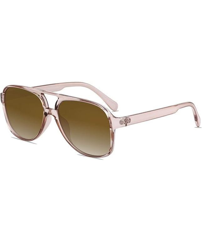 YDAOWKN Retro Aviator Sunglasses for Women Mens Large Frame Classic Vintage 70s Sun Glasses Aviators