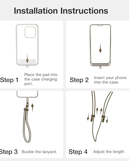 TORRAS Phone Lanyard Crossbody with 2 Phone Tabs, Adjustable Anti Theft Strap for All Cellphone, Premium Metal Buckles, Skin-Friendly, Universal Cellphone Neck lanyard for Travel Essentials, Deep Blue