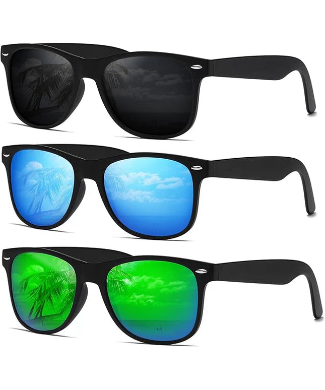 DEMIKOS Sunglasses Men Polarized Sunglasses for Mens Womens Retro Mirror Lens for Driving Fishing UV Protection