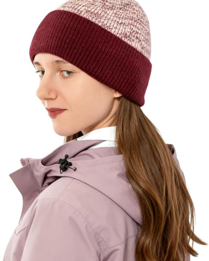 Stylish Wool Knit Short Cuff Fisherman Beanie for Men and Women Patchwork Color Unisex Cap Warm Winter Christmas Hat