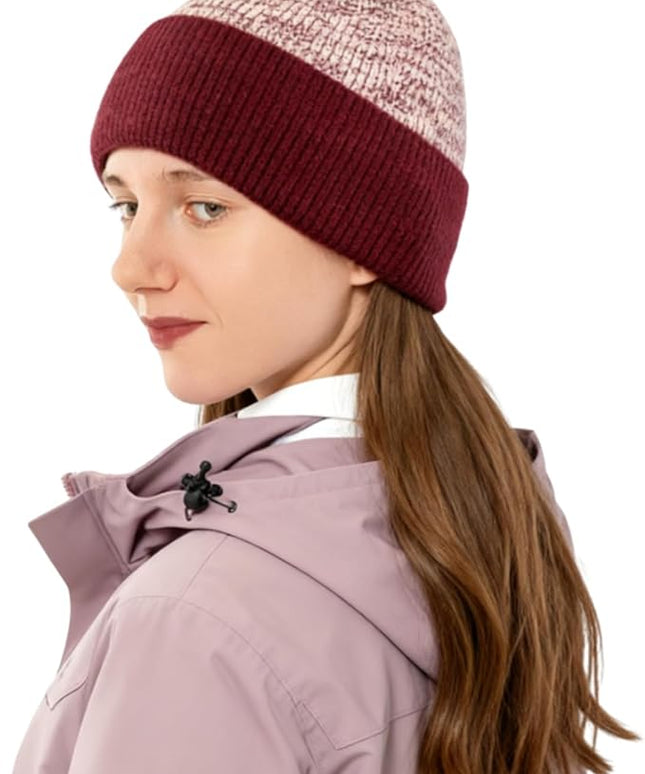 Stylish Wool Knit Short Cuff Fisherman Beanie for Men and Women Patchwork Color Unisex Cap Warm Winter Christmas Hat