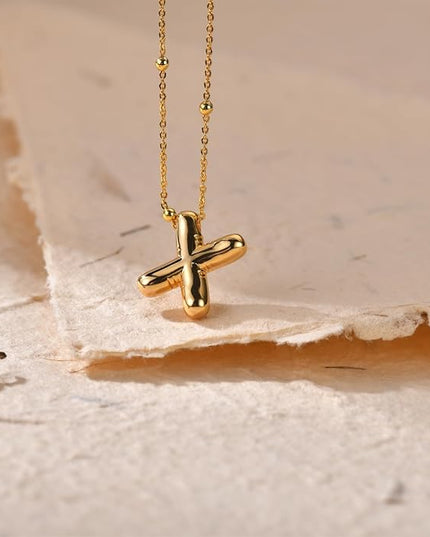 LUCA SMITH Initial Necklaces for Women, Dainty Balloon Bubble Letter, Name Letter Alphabet Pendant Layered Choker Chain Jewelry Gift