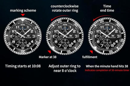 OLEVS Mens Watches Chronograph Watch Luxury Dress Stainless Steel Waterproof Watches for Men Moon Phase Luminous Business Calendar Wrist Watch Blue/Black/Green/Gold/Face