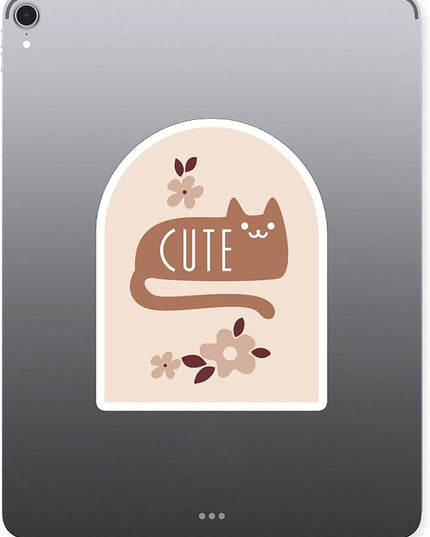 (1PC) Cute cat Flowers Sticker for Phone Tablet Laptop Car Truck Window | 5" Sticker