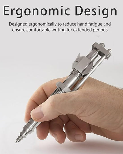 Dr. Metalleung Tactical Ballpoint Pen: Click Stainless Steel Retractable EDC Heavy Pen - Refillable, Designed for Smooth Office Writing & Gifts