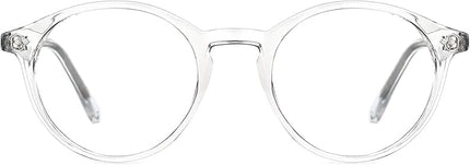 TIJN Blue Light Blocking Glasses Men Women Vintage Thick Round Rim Frame Eyeglasses
