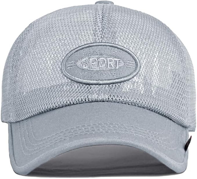 FASHIXD Mesh Baseball Cap for Men Women Summer Breathable Trucker Hats Running Hats Outdoor Sports Quick Dry Hat